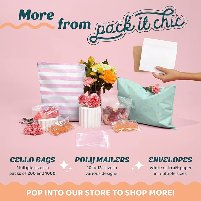 Pack It Chic - 4 3/8" X 5 3/4" A2 Envelopes White (250 Count) Self-Adhesive Envelopes for Invitations, Card Making, Photos, RSVP Cards, and Greeting Cards