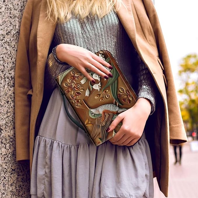 Lotusorchid Flower Hummingbird Printed Bible Covers for Women PU Leather Bible Bag Church Bag Book Carrying Case Bible Accessories with Handle