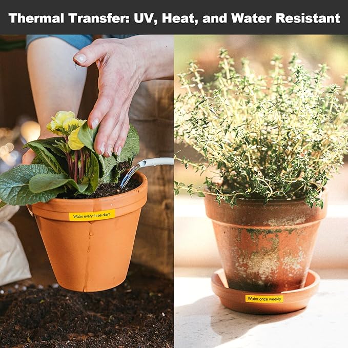 SUPVAN LP5120M Label Maker Machine with Keyboard & AC Adapter, Waterproof Thermal Transfer Label Printer with Ik+ Icons for Garage, Home, Office Organization