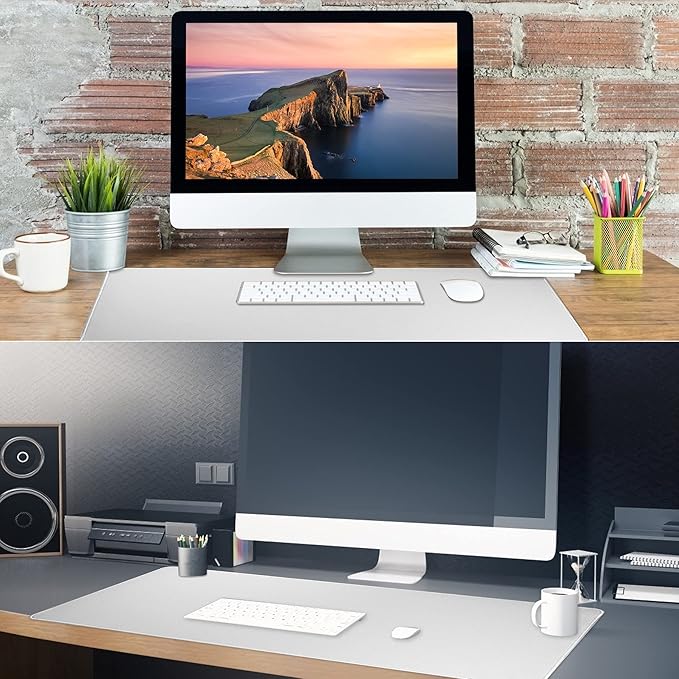 Large Gaming Mouse Pad with Stitched Edges,[27.5x11.8In] Extended Mouse Pad with Non-Slip Natural Rubber Base for Gamer/Desktop/Office/Home (70x30 Greyus)