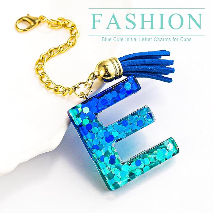 Letter Charm Accessories for Stanley Cup 1 PCS Cute Initial Keychain Handle Charm for Stanley Tumbler for Women