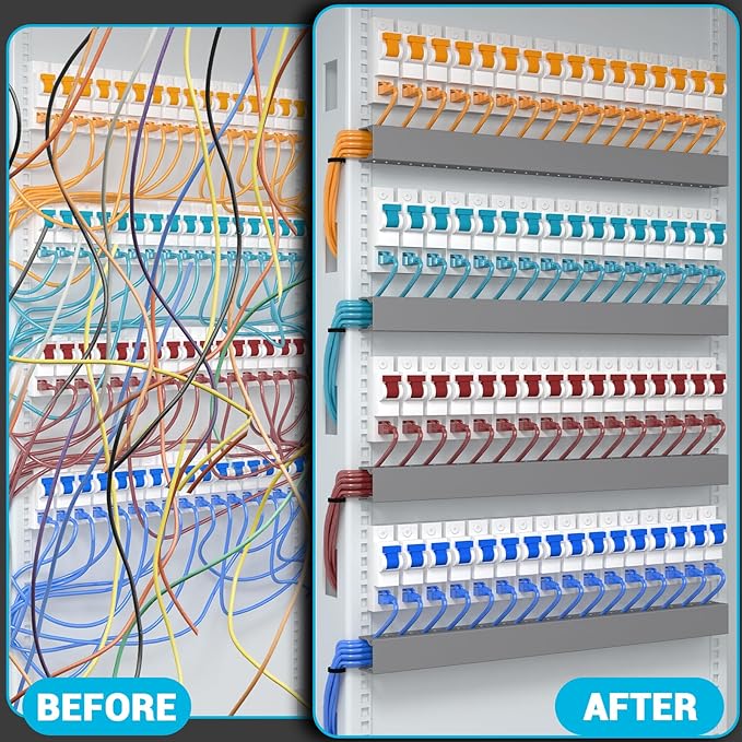 Open Slot Wire Duct Kit, 62.8"(4 x 15.7) Server Rack Cable Management, Cable Management Raceway for Hide Network HDMI VGA Cable, Wiring Raceway Cable Duct, Desk Wire Channel, 4 Pack, Grey
