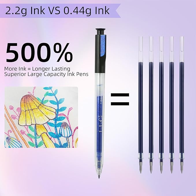 Stocking Stuffers for Teen Girls Boys,12 Colors Retractable Glitter Gel Pens, Metallic Sparkle Gel Pens for Adult Coloring Books,Sparkle Glitter Pens for Drawing Writing Journaling, Christmas Gifts