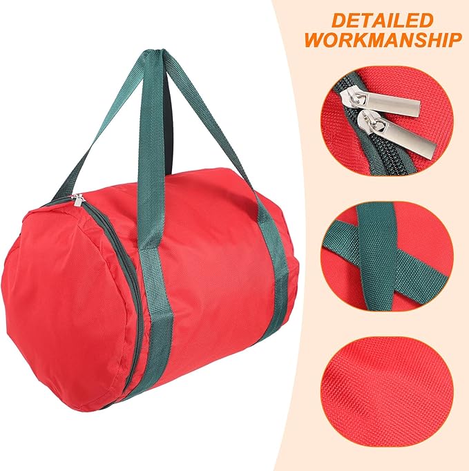 Uonlytech Oxford Cloth Christmas Lamp Storage Bag with Zipper and Carry Handles Capacity Xmas Light Reel Organizer Tree Storage Pouch for Holiday Decoration Protection