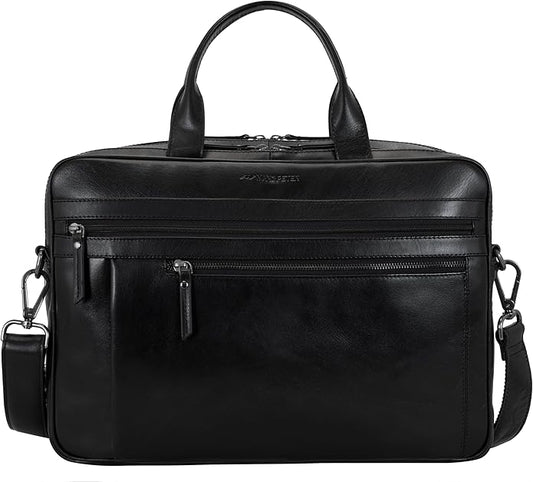 Marc Peter Laptop Bag Los Angeles I Leather Shoulder bag for 15.6 inch Laptop I Briefcase for men and women