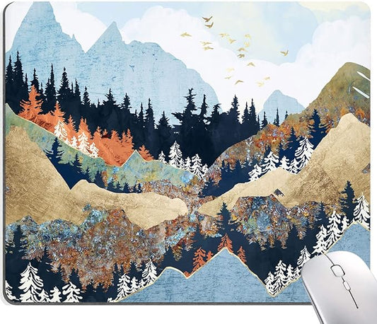 Mouse Pad, Premium-Textured Mouse Mat, Non-Slip Rubber Base Mousepad for Laptop, Computer & PC,9.5×7.9 in,Abstract Landscape