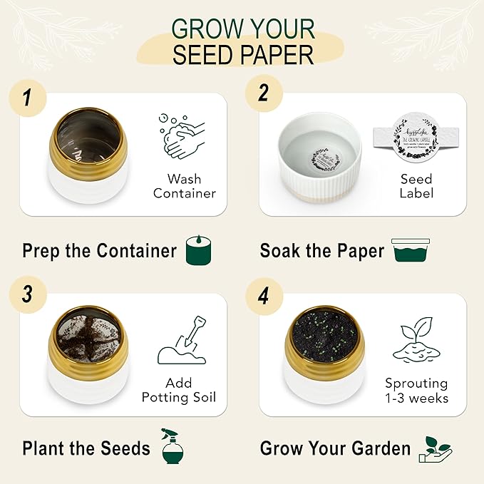 Hyggelight - The Growing Candle, Juniper & Citronella Scent, 10oz Ceramic Pot, Aromatherapy Candles, Gift for Outdoors, 100% Soy, Clara