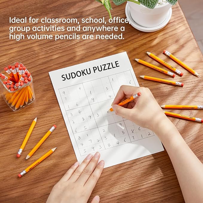 Shuttle Art 108 Pack Golf Pencils With Erasers, #2 HB Pencils Bulk, 3.5” Mini Pencil, Pre-Sharpened Small Pencil for Kids Teachers Classroom Games, Back to School Supplies