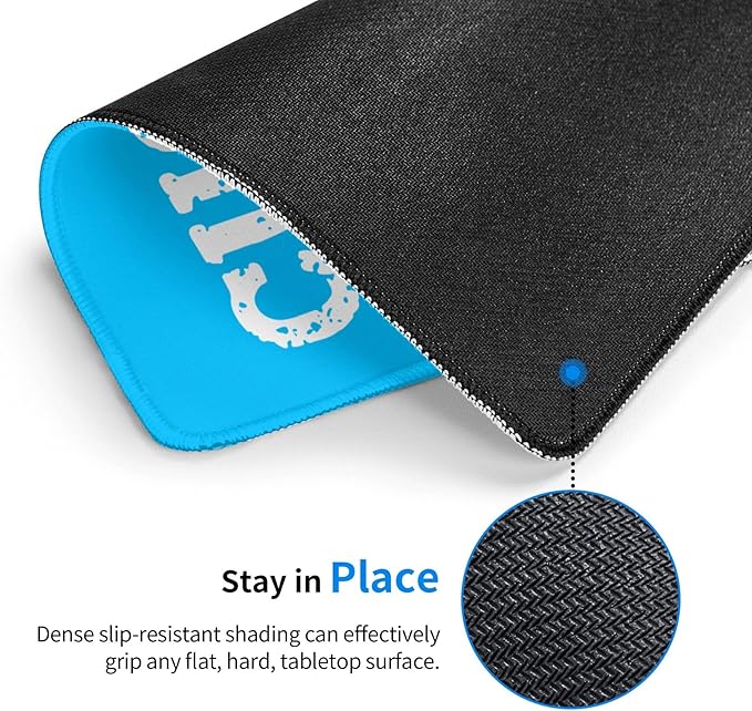 Personalized Mouse Pad Custom Image Text Logo Laptop Desk Mat Customized Non-Slip Waterproof Office Desk Accessories for Women/Men Customized Funny/Cool Deep Sky Blue Mouse Pad 25 cm×30 cm