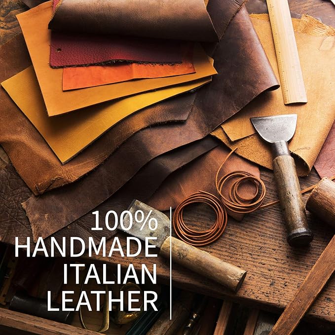 Maruse Italian Leather Executive Padfolio, Folder Organizer with Magnetic Closure and Writing Pad, Handmade in Italy, Navy Blue