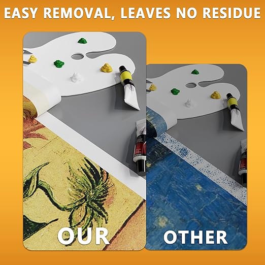 SWRT Masking Tape 1 inch x 55 Yards x 12 Rolls (660 Total Yards), Adhesive Painting Tape Bulk for General Purpose Beige White Color for Painting, Crafting, School Stationery, Arts, Home Use etc