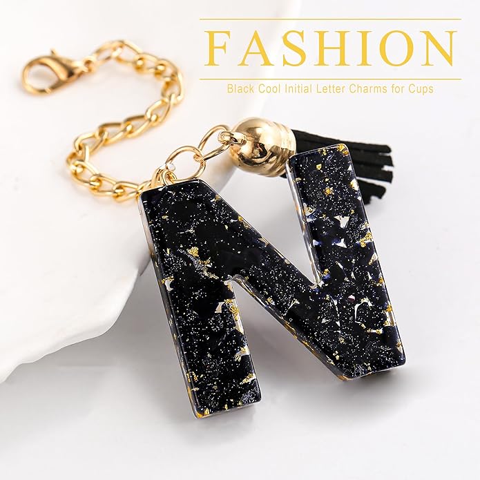 Letter Charm Accessories for Stanley Cup 1 PCS Cute Initial Keychain Handle Charm for Stanley Tumbler for Women