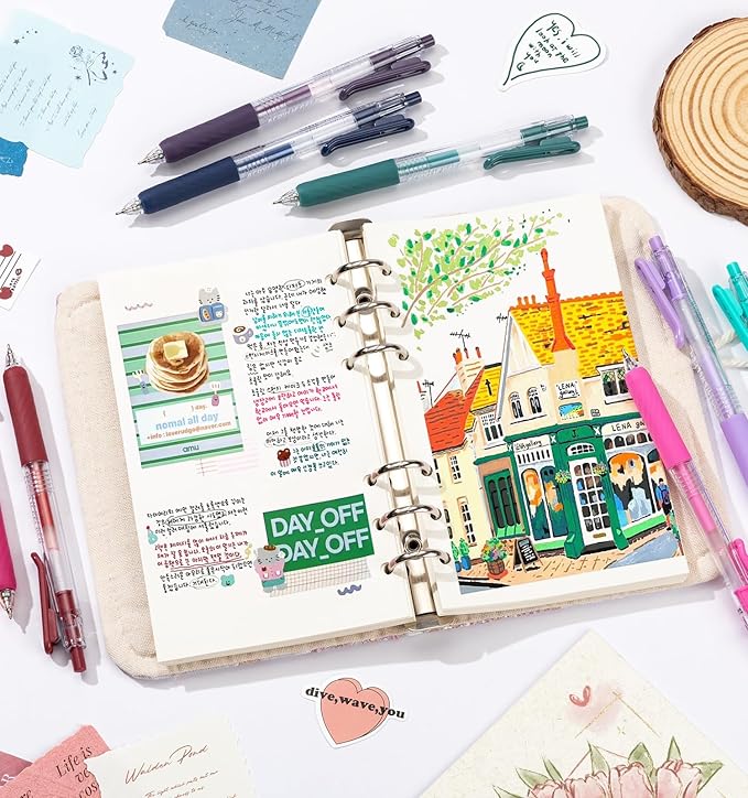 Gel Pens For Coloring, 36 Colors Retractable Colored Pens for Black Paper & White Paper, 0.7mm Fine Point Colorful Pens for Coloring, Writing, Drawing, Journaling, Note Taking, School, Office, Home