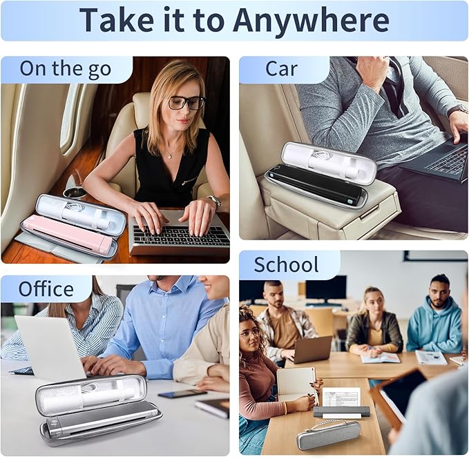 M08F Portable Printer Case - Sturdy EVA Travel Bag, Compatible with Itari, PhoPRT, COLORWING, Odaro, Phomemo Portable Printer and HPRT MT800 Thermal Printer, Lightweight