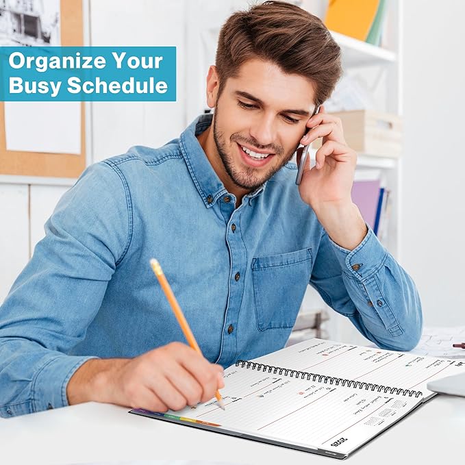 Dunwell Planner Book 2026, 8.5x11 Weekly Monthly Planner, Jan to Dec 2026, Large Calendar Book with Colorful Tabs, Bookmark, Free Stickers, Daily Calendar Planner Organizer