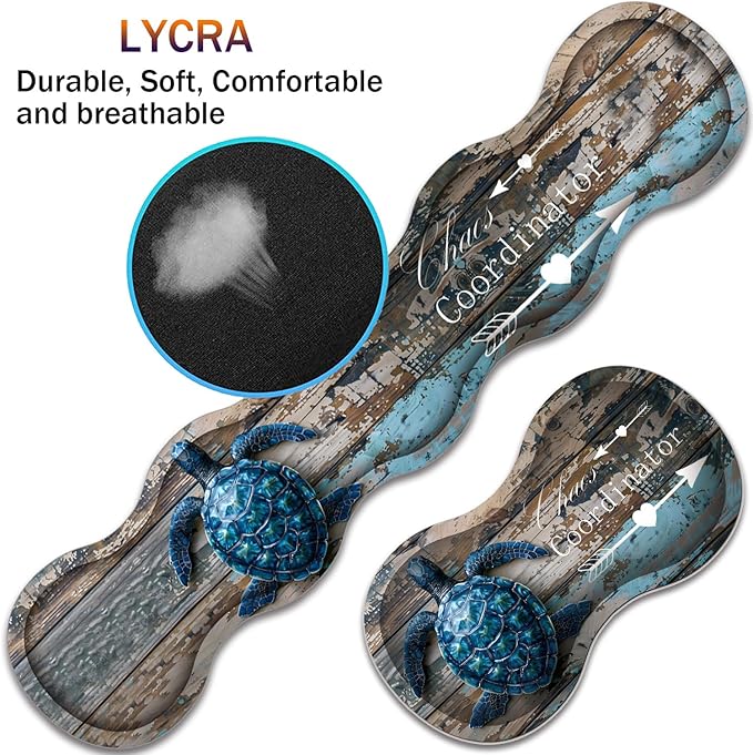 Large XXL Gaming Desk Mat 31.5"x 11.8", Ergonomic Keyboard Wrist Rest & Mouse Pad Wrist Rest + Coaster Set, Non-Slip Base, Memory Foam, Office and Home, Chaos Coordinator