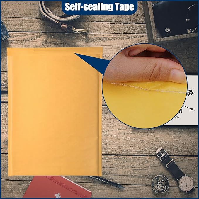 Natural Kraft Bubble Mailer Envelopes, Bubble Mailers 14.25x19 Inch, 50 Pack Padded Envelopes, Self-Seal Shipping Envelope,Tear-Resistant Mailing Envelope Padded