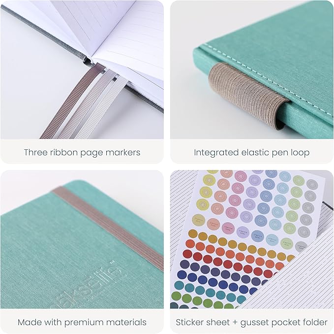 MäksēLife 90-Day Quarterly Planner - Entrepreneur Goal Setting & Project Management, Undated 3-Month Productivity Planner for Small Business Owners, Teal