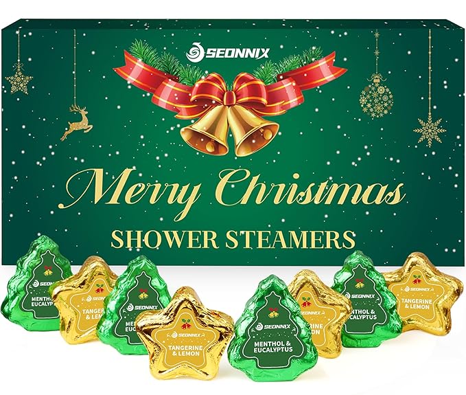 Shower Steamers Aromatherapy - 8 Pack Shower Bombs Christmas Gifts Stocking Stuffers for Women and Men, Stress Relief & Luxury Self Care, Gifts for Women Who Has Everything