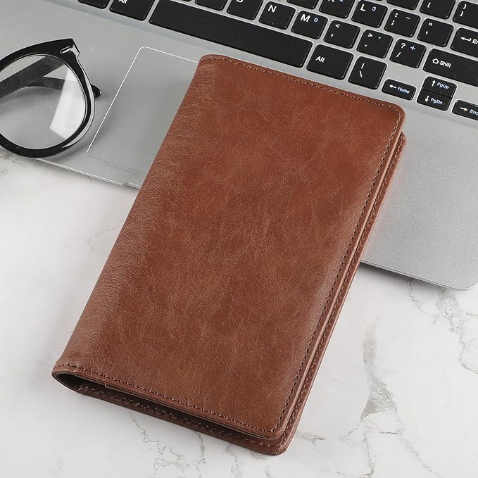 MaxGear Business Card Organizer, 240 Cards Book Portable Business Card Holder for Men & Women, Professional PU Credit Cards Binder File Storage, Coffee