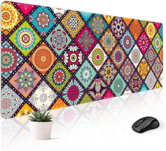 Mousepad Desk Mat Gaming Large Keyboard Cute Office Desktop Computer Laptop XXL Long Big Kawaii Aesthetic Girly Pretty Design Women Girl Gamer Oversized Wide 30x12'' Mousepad, Art