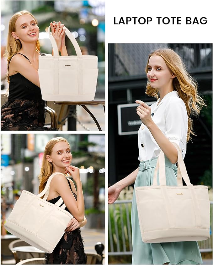 LOVEVOOK Tote Bag for Women，Lightweight Work Bag for Teacher, 15.6 Inch Laptop Bag，Large Shoulder Bag