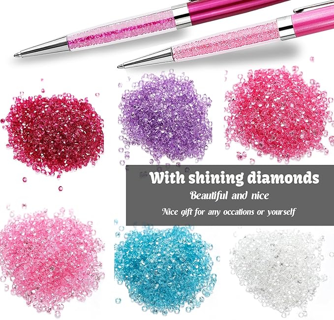 Ancolo Custom Personal Pens with Stylus Tip - Beautiful Smooth Writing Set Black ink refill - Engraved with Your Name or Message Gift for Women/Lady/Girl/Teacher/Manager/10 Pens/Box (Rose red)