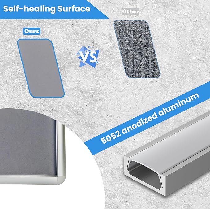 Magula 36"x24" Enclosed Bulletin Board Tamper-Proof Dispaly Case, Aluminium Frame, Shatter Resistant Lockable Bulletin Board, Lockable Noticeboard