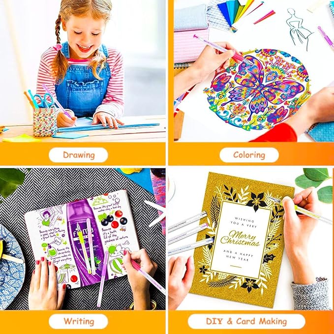 Soucolor Teen Girl Boys Gifts Trendy Stuff, Aesthetic Cute Preppy Stuff School Supplies, Deluxe 120 Pack Colored Gel Pens for Kids Adult Coloring Books, 60 Gel Pens, 60 Refills and Travel Case