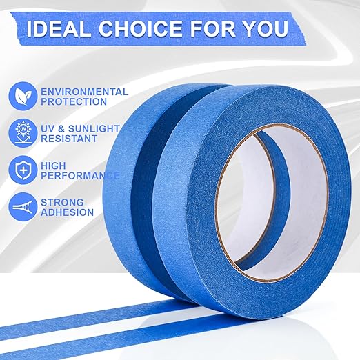 NEOACT 30 Rolls Blue Painters Tape 1 Inch Wide, 55 Yards Multi-Surface Bulk Masking Tape with Sharp Lines,Residue Free Painting for Indoor and Outdoor,Home,Wall