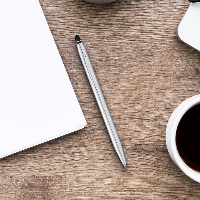 Cross Click Refillable Ballpoint Pen Presented in a Everyday Gift Box - Medium Point, Black Ink, Chrome