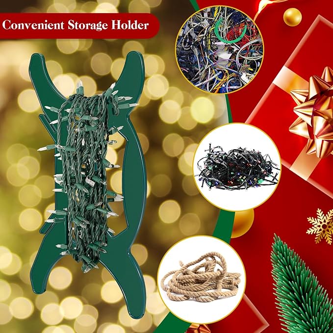 YUNVI 18 Pcs All Purpose Light Storage Holder, Christmas Light Wrap Storage Organizer, Holiday Light Storage Reels for Tree Lights,Extension Cord,Wire Hose Storage