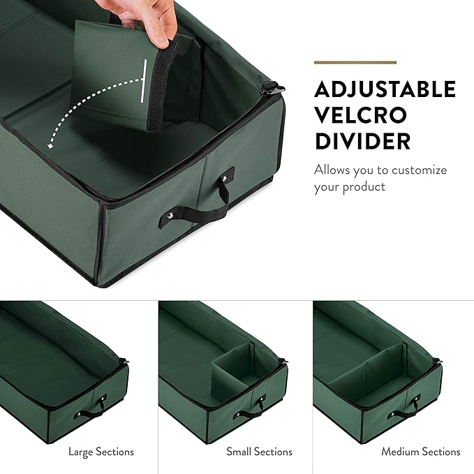 ZOBER Wrapping Paper Storage Containers - 40 Inch Gift Wrapping Organizer Storage W/Interior Pockets - Fits 20 Standard Rolls of Wrapping Paper, Bows, and Ribbons