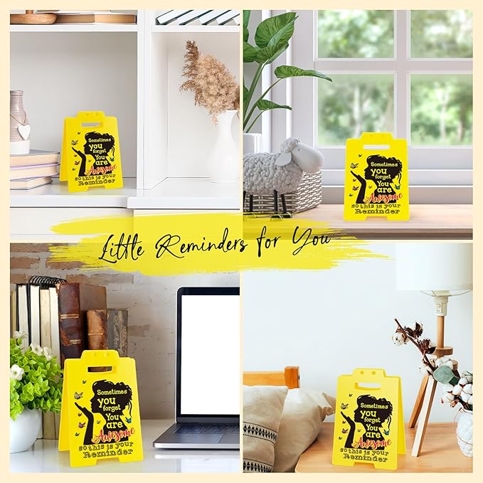 MBL Inspirational Positive Gifts Women - You are Awesome, Motivational Mental Health Self Love Gift for Female Coworker College Student Birthday Christmas, Little Reminders Office Dorm Decor Sign