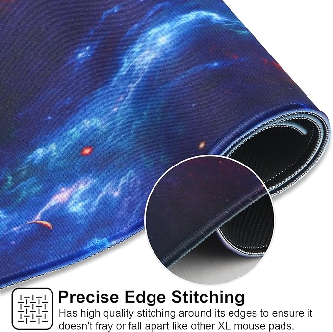 Large Gaming Mouse Pad with Stitched Edges,[27.5x11.8In] Extended Mouse Pad with Non-Slip Natural Rubber Base for Gamer/Desktop/Office/Home (70x30 Anying)