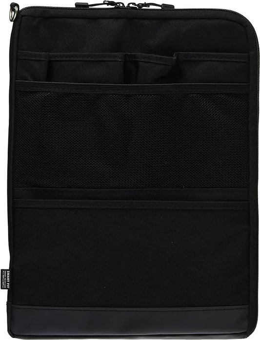 LIHITLAB Laptop Sleeve, Water & Stain Repellent, Vertical for Backpack, 13.4" x 9.8", Black (A7683-24)