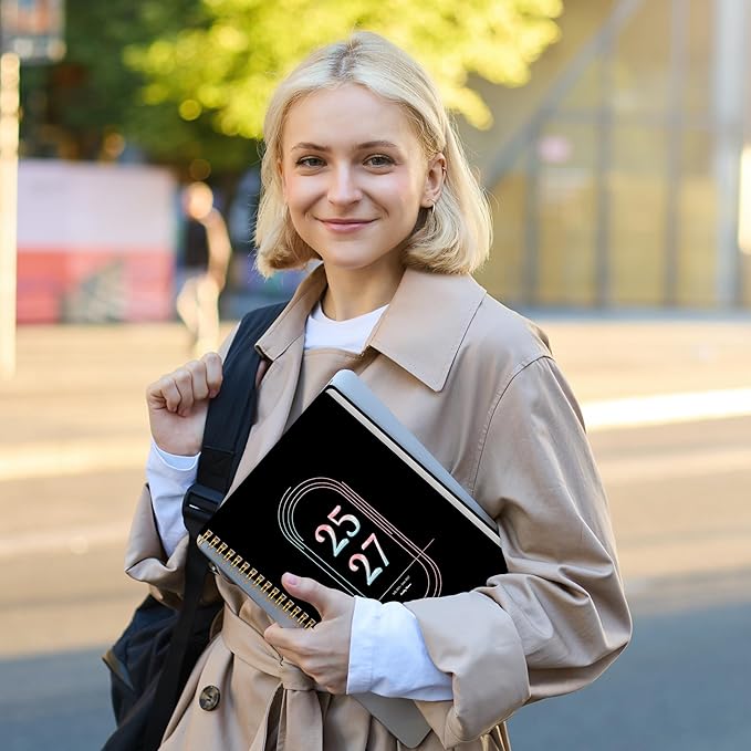 Monthly Planner 2025-2027, Simplified Monthly Calendar Planner, 24 Months Calendar, July 2025 - June 2027, 7.3" * 9.5", Waterproof Cover with Spiral Bound, for Office, School