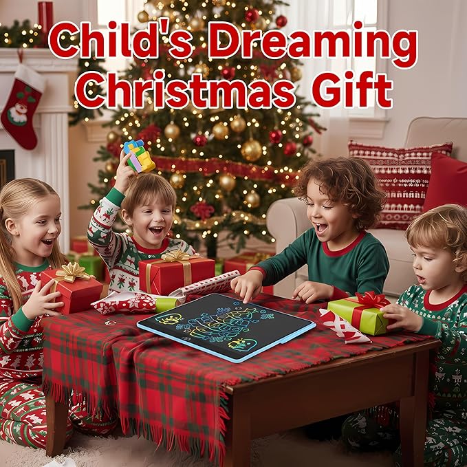 LCD Writing Tablet for Kids - 16 inch Colorful Doodle Board Drawing Pad Christmas Birthday Gifts School Supplies Educational Learning Toys for Boys Girls Age 3-8 (Blue)