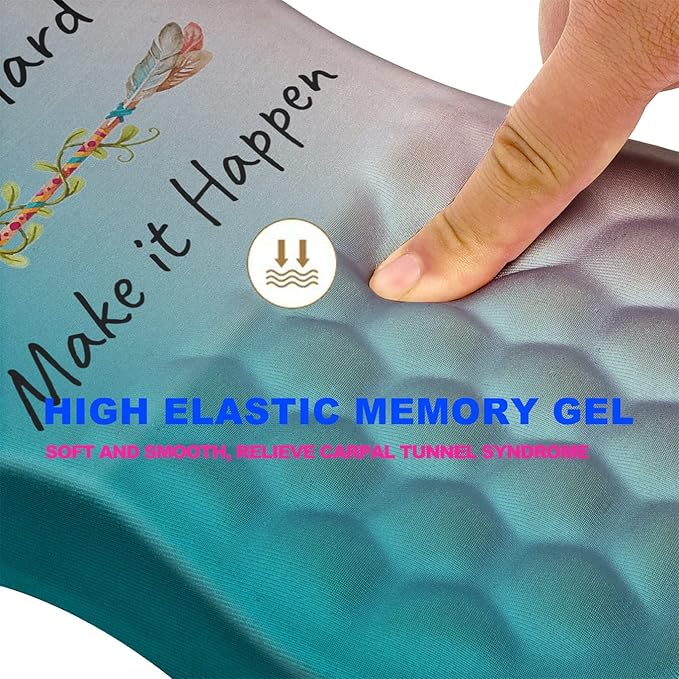 Mouse Pad Wrist Support, Ergonomic Mouse Pad with Massage Dot, Comfortable Computer Mouse Pad for Laptop, Wrist Rest Pain Relief Mousepad with Non-Slip PU Base for Office & Home, 12 x 8 in