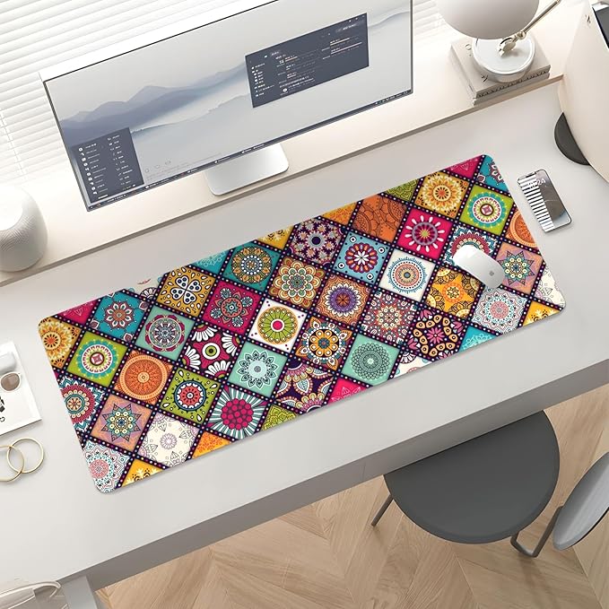 Mousepad Desk Mat Gaming Large Keyboard Cute Office Desktop Computer Laptop XXL Long Big Kawaii Aesthetic Girly Pretty Design Women Girl Gamer Oversized Wide 30x12'' Mousepad, Art