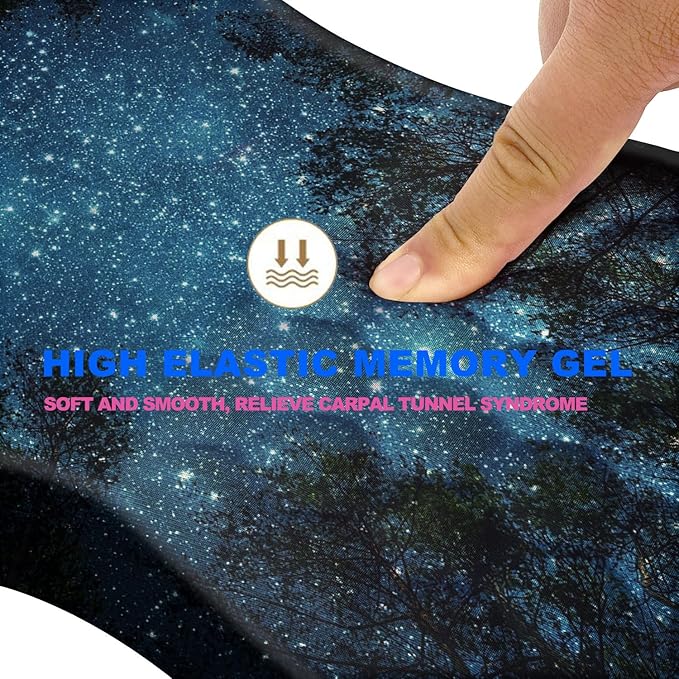 Mouse Pad Wrist Support, Ergonomic Mouse Pad with Massage Dot, Comfortable Computer Mouse Pad for Laptop, Wrist Rest Pain Relief Mousepad with Non-Slip PU Base for Office & Home, 12 x 8 in