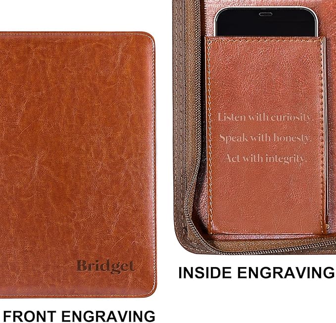 Personalized Business Portfolio for Office, Men Leather Portfolio, Leather Padfolio for Coworkers, Customized Employees Portfolio, Staffs Portfolio Colleague, Christmas Employees Portfolio Staffs