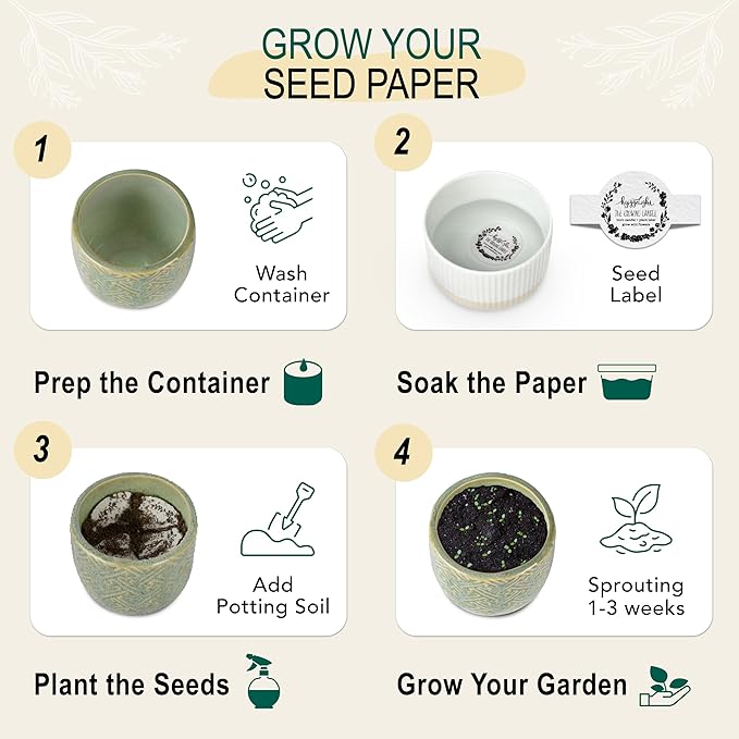 Hyggelight - The Growing Candle, Coffee Scented, 10oz Ceramic Pot, Aromatherapy Candles, 100% Soy, Cream and Espresso Aroma for Home, Ida