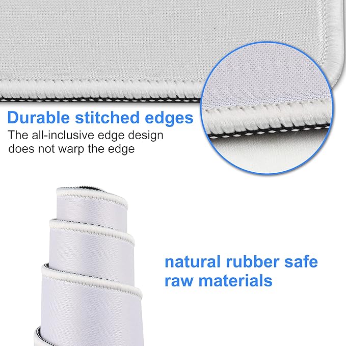 Large Gaming Mouse Pad with Stitched Edges,[27.5x11.8In] Extended Mouse Pad with Non-Slip Natural Rubber Base for Gamer/Desktop/Office/Home (70x30 Greyus)