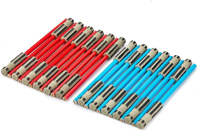 Light Saber Pencils Party Favors, Set for Kids 24 pack of Red and Blue Pencils with 3D Top Gifts Supplies for Star Wars Fan Boys Girls Teen Tween Adult - birthday party favors star wars Pencils