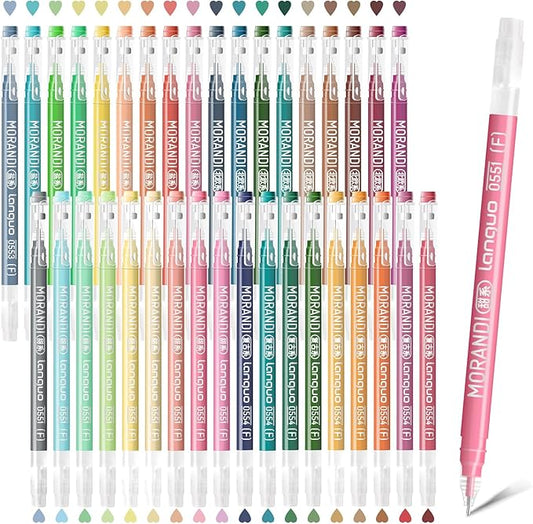 Gel Pens For Coloring, 36 Pack Colored Pens for Black Paper & White Paper, 0.6MM Fine Point Pens for Coloring, Writing, Drawing, Journaling, Note Taking, School, Office, Home