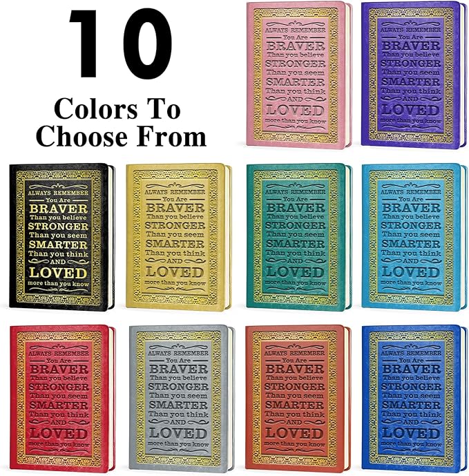 Light Blue A5 Lined Leather Journal Notebook,Inspirational Leather Journal Notebook for Men Women,200 Pages 100 Gsm Thick Ruled Paper Daily Diary for School,Travel,Business,Work (Light Blue)