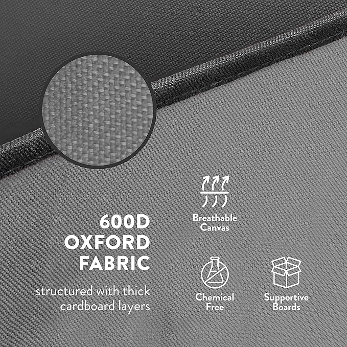 ZOBER Wrapping Paper Storage Containers - 40 Inch Gift Wrap Organizer with Interior Pockets - Fits 20 Standard Rolls, Bows, and Ribbons