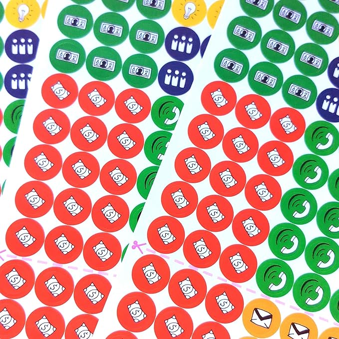 Mirida Planner Stickers – 1700 Productivity Mini Icons for Adults Calendar – Work, Daily To Do, Budget, Family, Holidays, Journaling – Variety Pack with Monthly Tabs