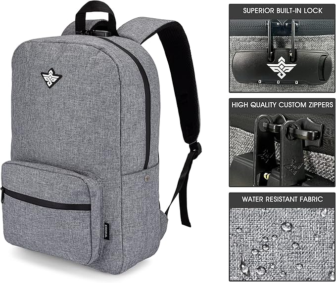 Legend Laptop Backpack with Anti Theft Combination Lock Weather Resistant (Graphite)